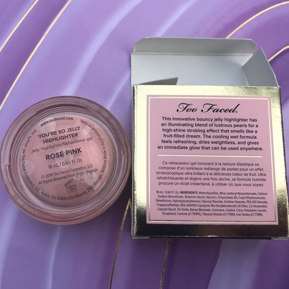 NIB Too Faced Youre So Jelly Highlighter Rosé Pink - Picture 2 of 4